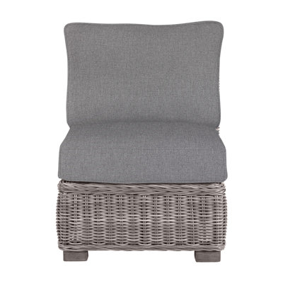Rustic Woven Sectional Slipper Chair