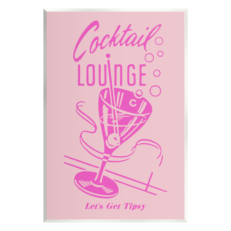 «Pink Cocktail Lounge» par House of Lulu, H 15 po x l 10 po x P 0,5 po