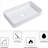 Modern 24"x14" Ceramic Vessel Sink - Rectangular, Low Water Absorption, For Multiple Settings White Rectangular Type, Stain , Home & Commercial Use
