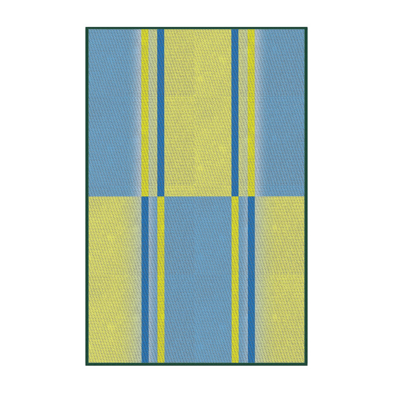 Tapis abstrait vert, Rectangle 5 pi x 7 pi