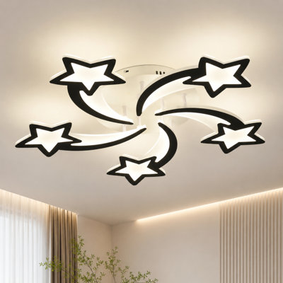 Rishikesh 25.59" W 5-Light Dimmable LED Flush Mount