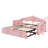 Upholstered Twin Size Daybed With Adjustable Height Pop Up Trundle-1164012880