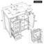 Meuble-lavabo en bois massif avec lavabo en céramique, deux portes, deux tiroirs et une tablette ouverte-1534085201