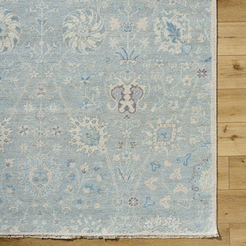 Amariz Hand Knotted Wool Abstract Indoor Rug, Rectangle 9' x 13'