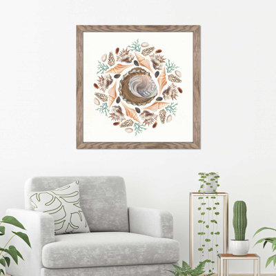 «Ocean Mandala IV», reproduction de peinture à l'aquarelle
