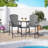 HDPE Tall Outdoor Adirondack Chair Set with DoubleRemovable Trays in Gray