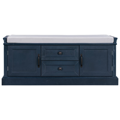 Banc de rangement en velours