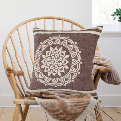 Coussin décoratif traditionnel 100% coton délavé à la pierre Traditional