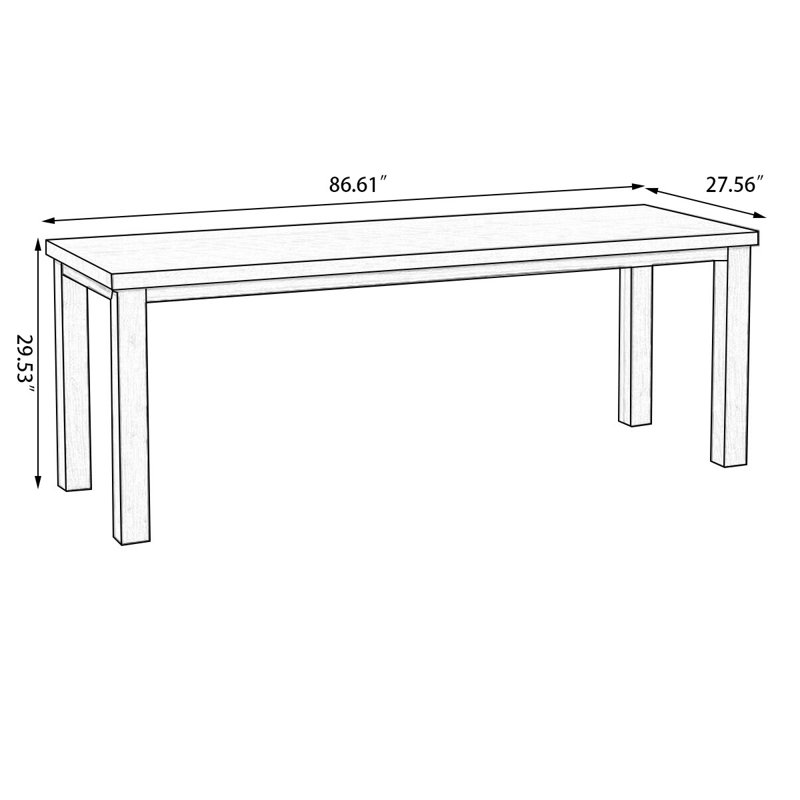 Oak Rectangular Solid Wood desks, 29.53" H x 78.74" W x 27.56" D