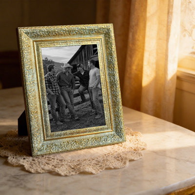 5" x 7" Antique Gold 1PC Shelf Picture Frame for Living Room Decor