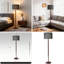 Lampe sur pied de 58,5 pouces avec base en noyer et abat-jour en tissu gris, luminosité réglable à 3 voies pour la chambre à coucher, le salon et l'éclairage de bureau