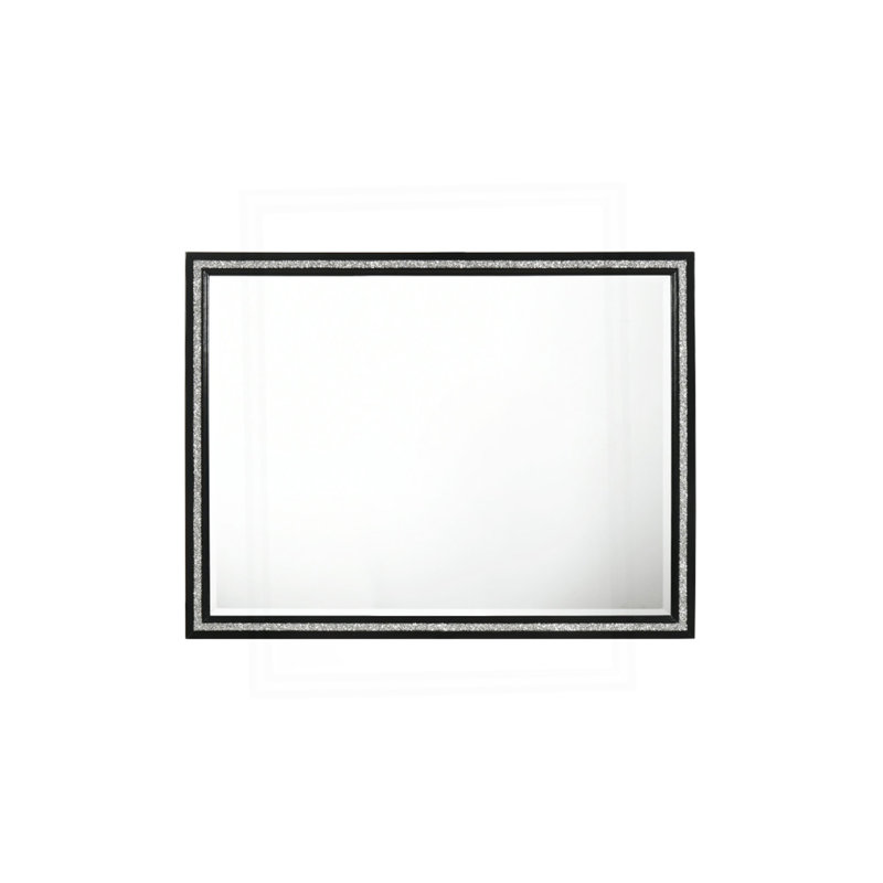 Exquis miroir biseauté avec bordure argentée, rehaussant l'élégance et le style de n'importe quelle pièce