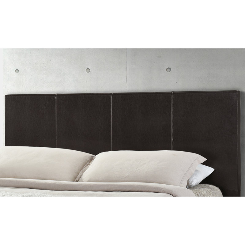 Lit partiellement rembourré avec matelas, Simple, Espresso