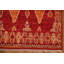 Tapis rouge en laine noué à la main de conception unique 6 pi 10 po x 9 pi 11 po New Age
