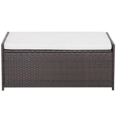 ONFRJFVR 40'' W 34 Gallons Water Resistant Plastic Deck Box in Brown