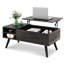 Table basse à plateau relevable avec rangement Eoghan, tables basses modernes avec tablette réglable, table basse carrée en bois de salon-2123412007
