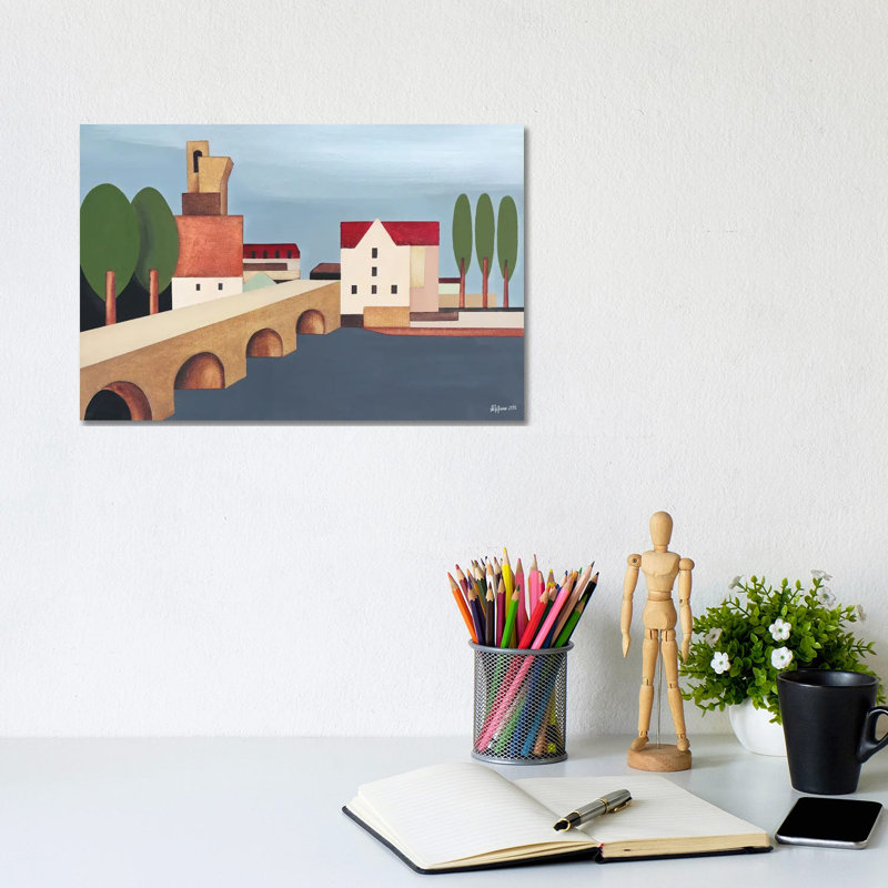 The French Bridge II by Alexander Trifonov - Wrapped Canvas Print, 20.32cm H x 30.48cm W