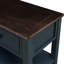 Console Mid-Century, 3 tiroirs et 2 tablettes ouvertes, tiroirs dynamiques, bleu marine-795628107