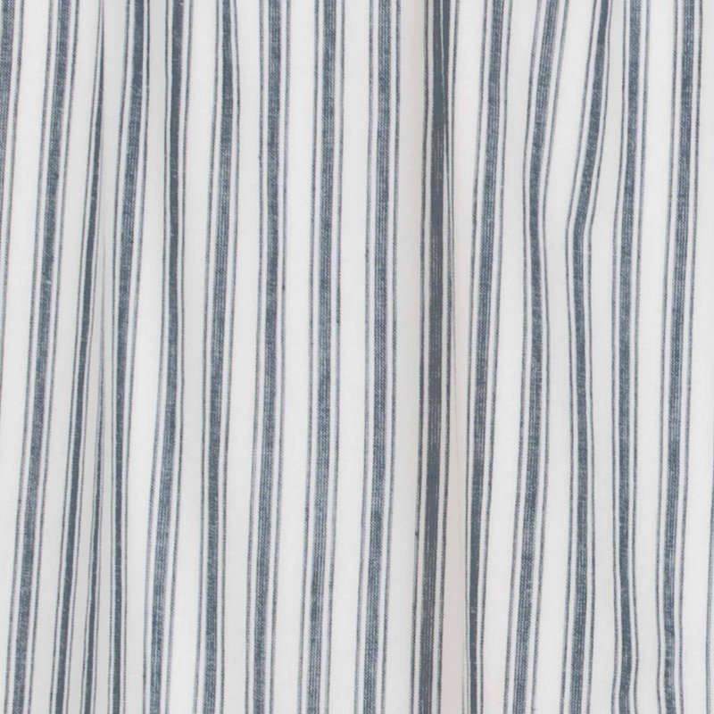 Rideau simple obscurcissant avec passe-tringle Sawyer Mill, Bleu denim / blanc cassé