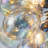 6 - Light Dimmable Iridescent Glass Globe Bubble Chandelier-497339327