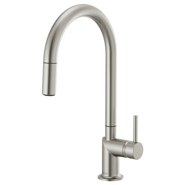 Odin® Pull-Down Faucet with Arc Spout, Stainless, Lever