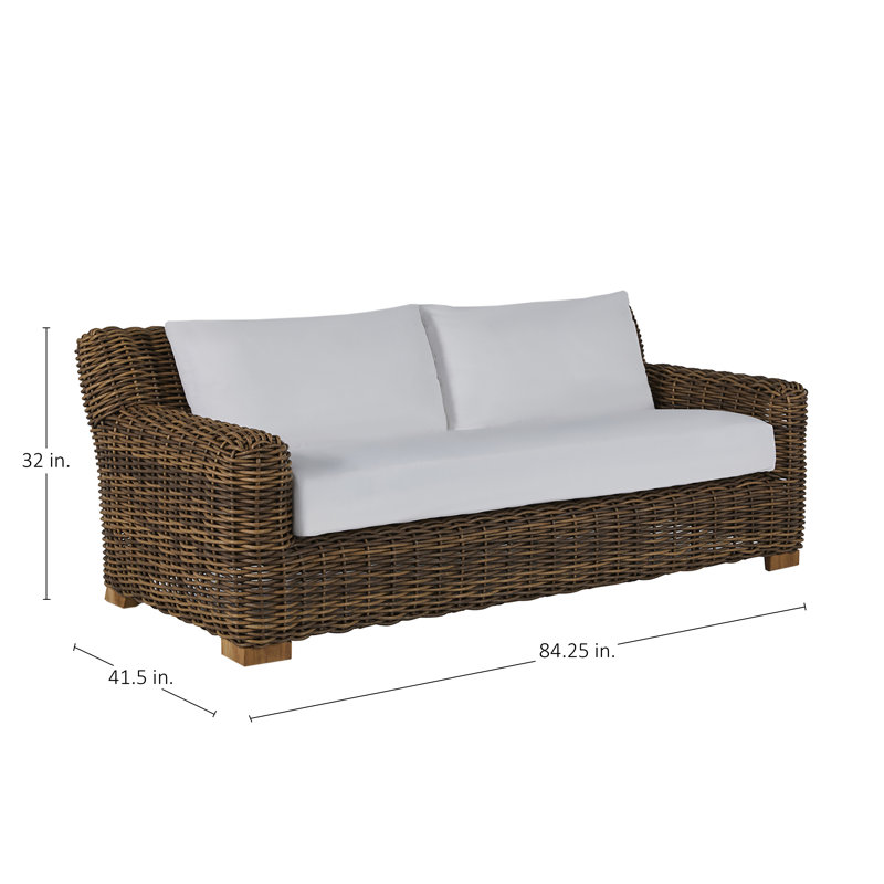 Canapé d'extérieur Montauk N-Dura, No Welt + Dream Fill, Cabana à rayures minuit