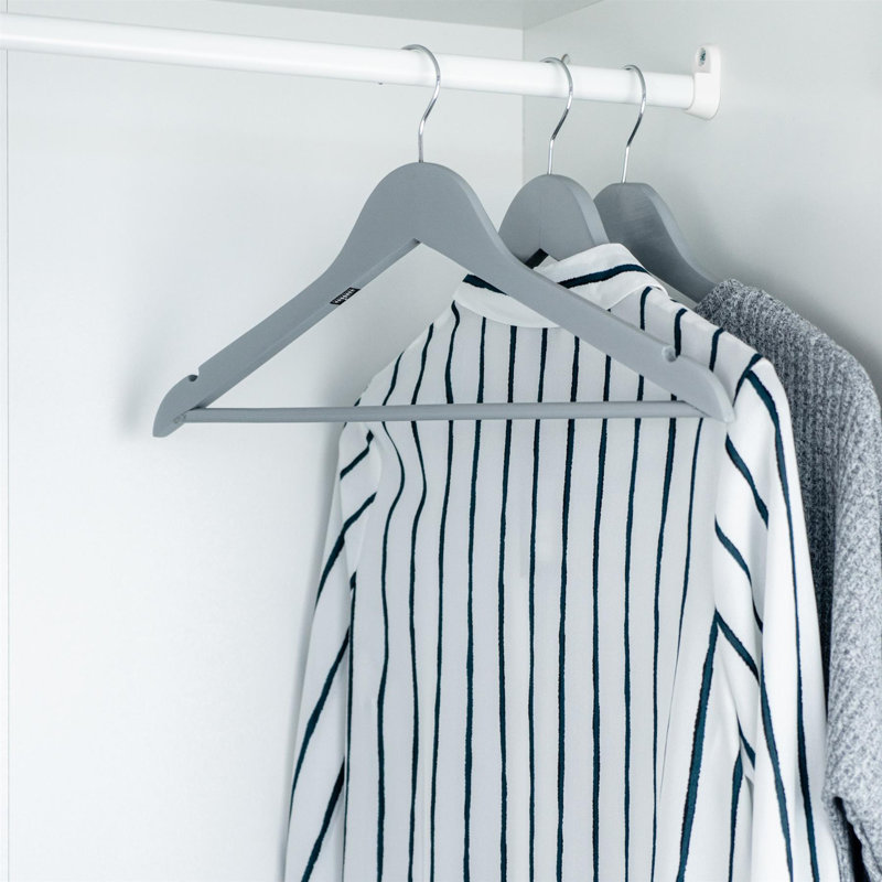 Harbour Housewares - Wooden Coat Hangers, White
