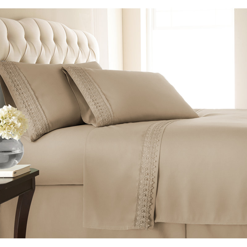 Ensemble de draps en microfibre Jaquil, Simple, Taupe