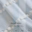 Blue Cotton Shower Curtains 72 x 72 Inch, Modern Textured Jacquard Bathroom