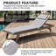 Coussins de chaise longue d'extérieur L 72 po x l 21 po avec repose-tête et attaches (ensemble de 2)-2072303577-2072303579