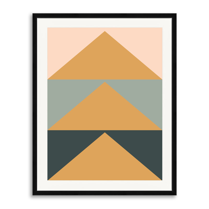 Triangles par Beth Vassalo - cadre photo, Papier avec cadre noir, H 31,25 po x l 25,25 po