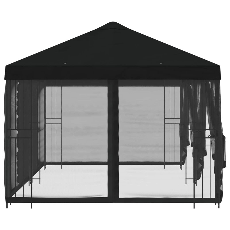 Vidaxl Gazebo Polyester And Steel, Black