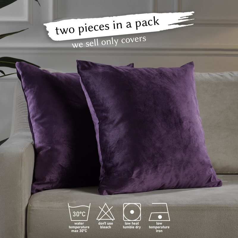 Housses de coussin rectangulaires en velours mat, 47 Byzance