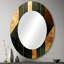 Miroir mural géométrique noyer-1147341674