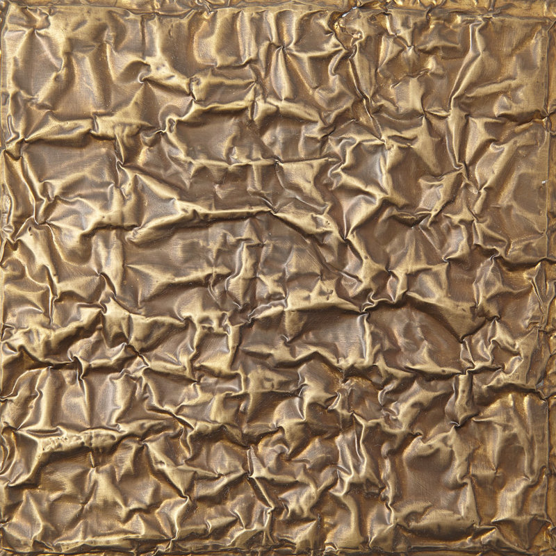 Crinkle Brass/Bronze 2-Drawer Bedside Chest