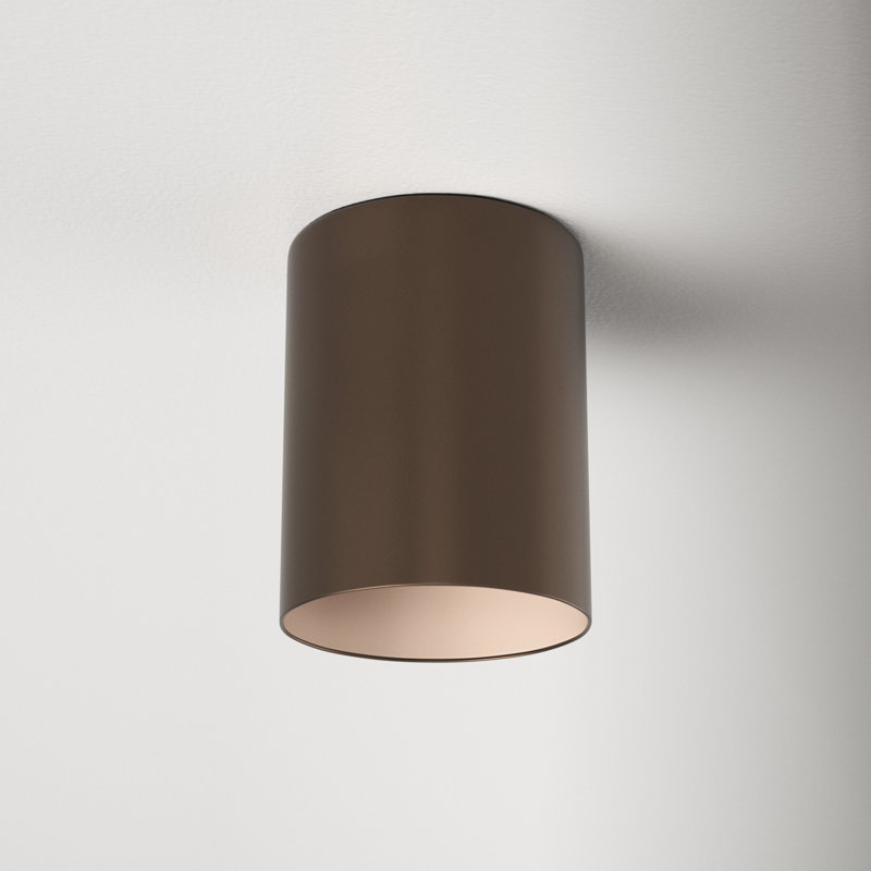 Dylan Aluminum LED Flush Mount, Bronze, 6.63" H x 5.13" W x 5.13" D