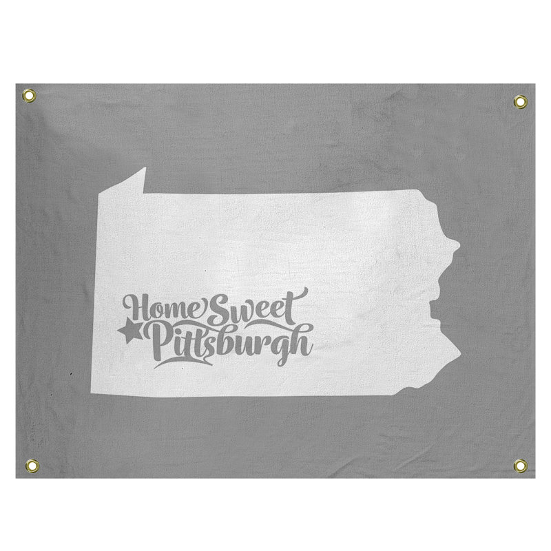 Tapisserie murale pittsburgh pennsylvanie, H 26 po x l 36 po, Gris