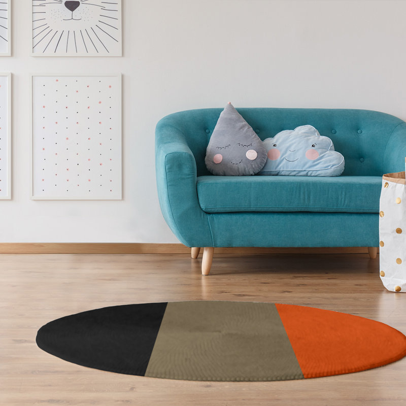 Chenille Indoor Rug, Round 5'