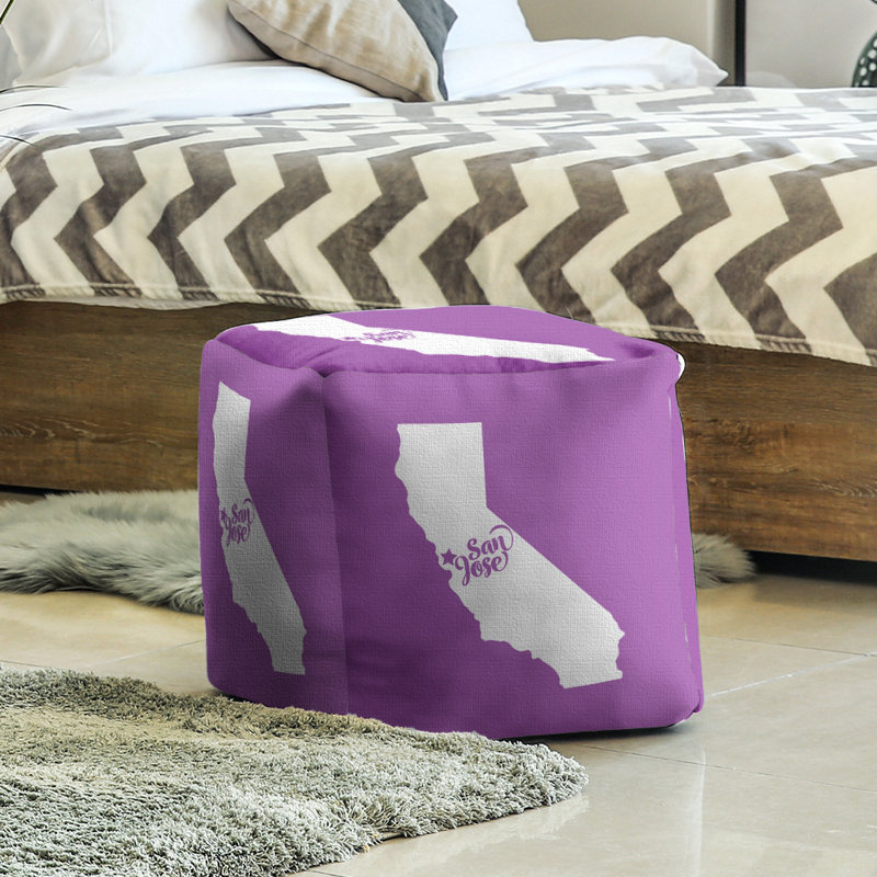 Repose-pieds cube en californie san jose, Violet