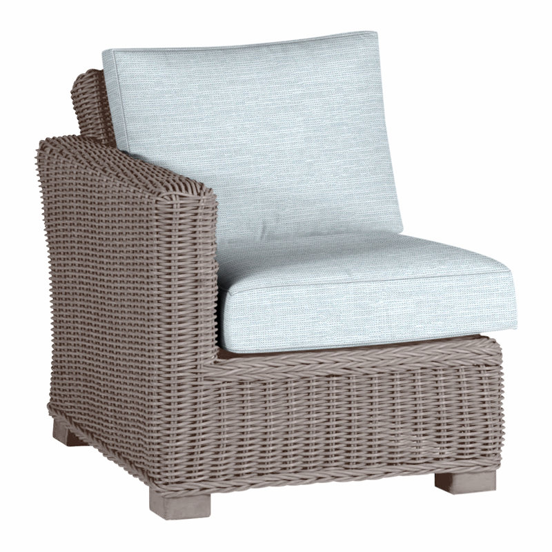 Rustic Woven Sectional Left, Paper Sky, Welt, Oyster