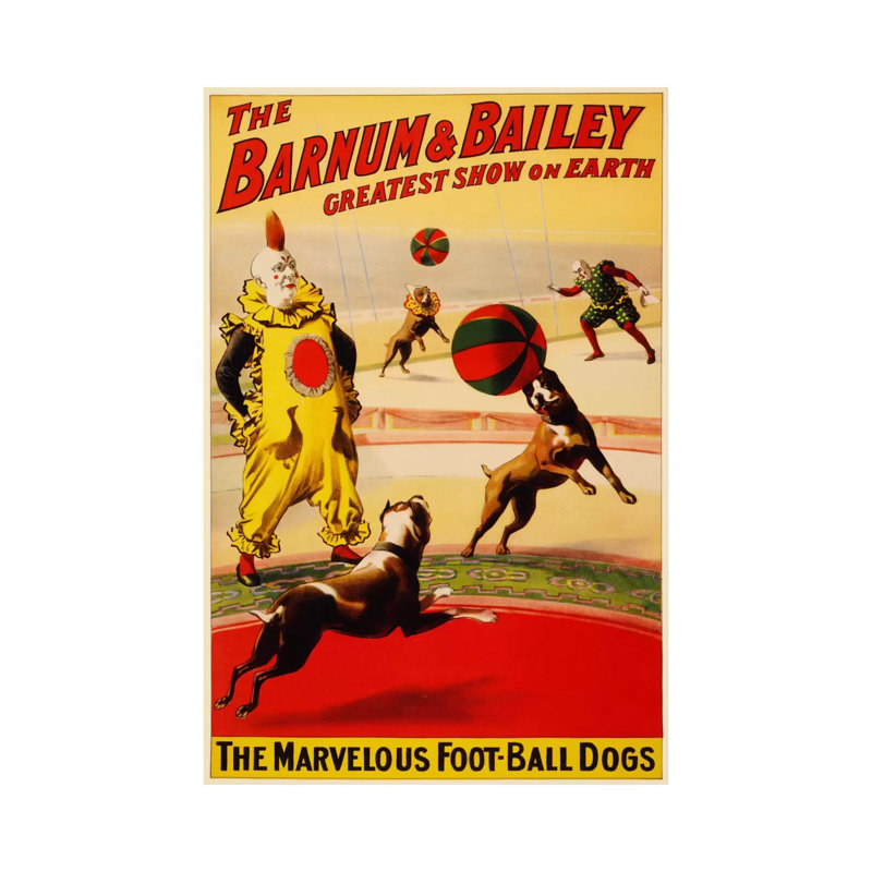 Barnum & Bailey Vintage Circus Poster - Wrapped Canvas Print, 66.04 cm H x 45.72 cm W x 3.175 cm D