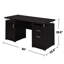 Bureau d'ordinateur avec 2 tiroirs et armoire Cappuccino