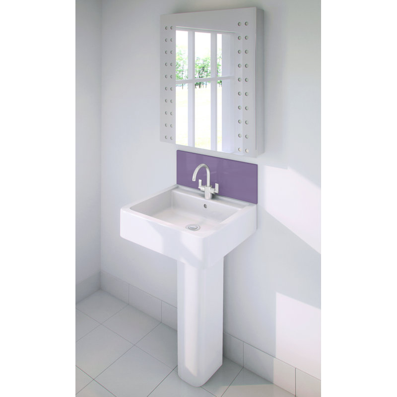 90cm W x 20cm L Glass Peel and Stick Panel, Blueviolet