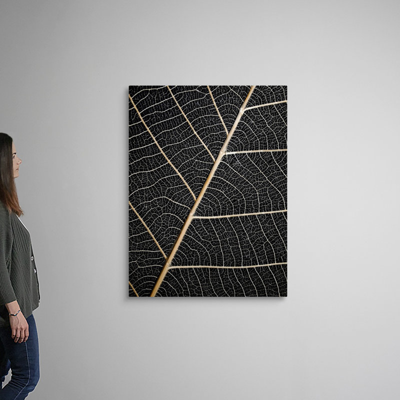 Feuilles de feuilles, art mural, Toile tendue, H 48 po x l 36 po