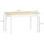 Sawa Dining Table for 4 to 6 Kitchen Table with Thick Legs Oak Wood Grain