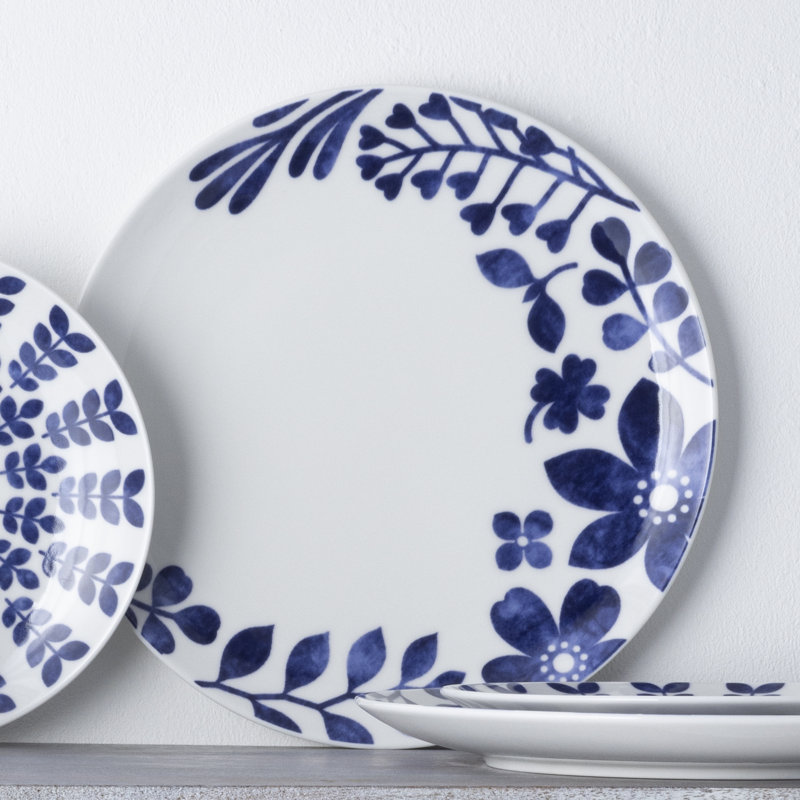 Noritake Sandefjord Set Of 4 Coupe Dinner Plates, 11"