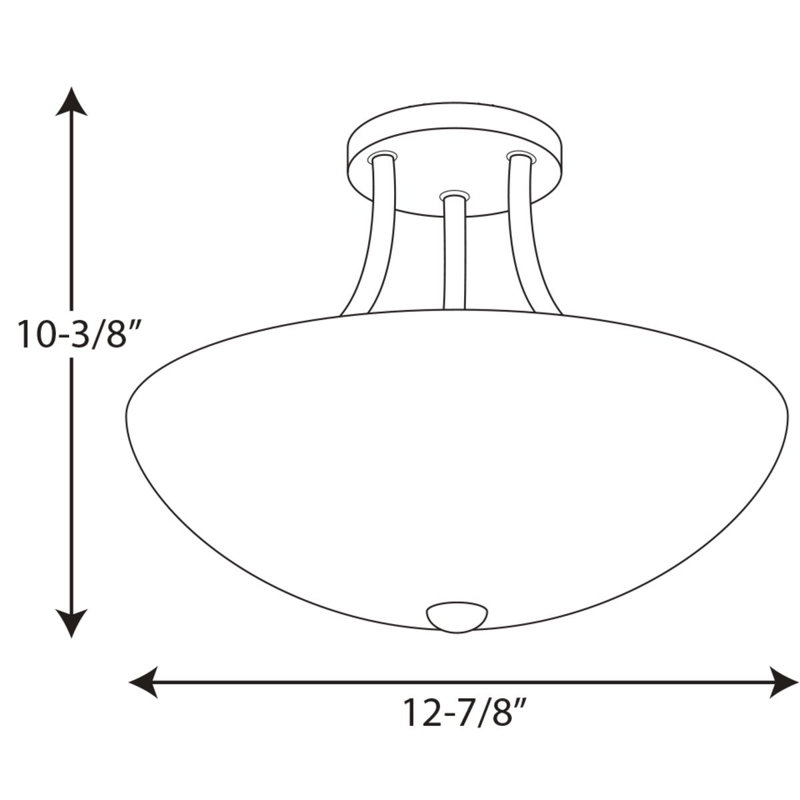 Luminaire convertible semi-encastré 2 lumières avec abat-jour en verre gravé Carilynn, Bronze antique