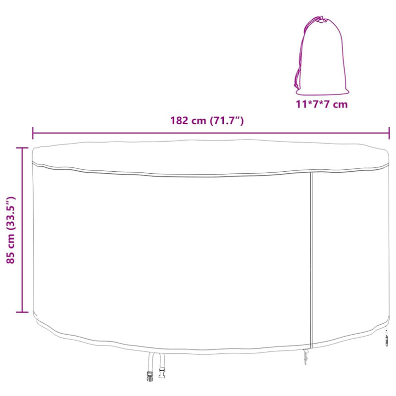 Outdoor Patio Dining Set Cover