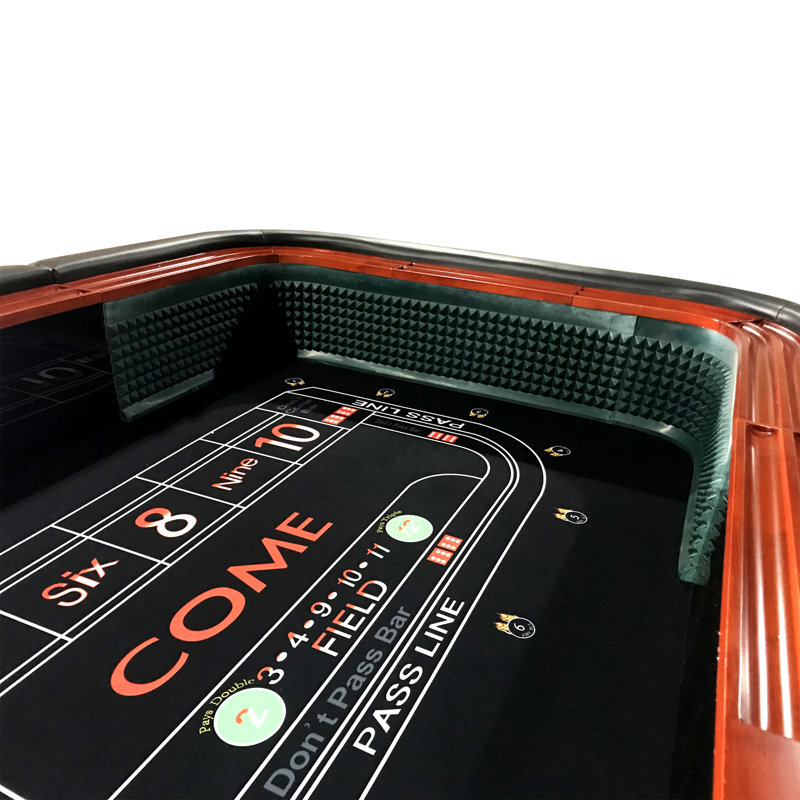 Table de dés 12 pieds Deluxe Craps, Noir