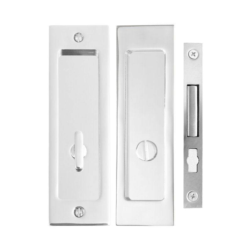 Quincaillerie pour porte à gousset - Intimité, Laiton satiné